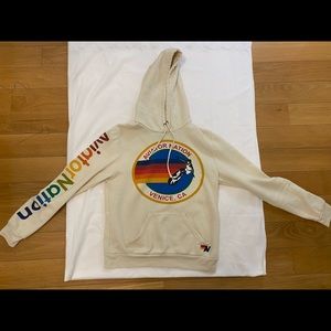 Aviator nation tan hoodie size medium